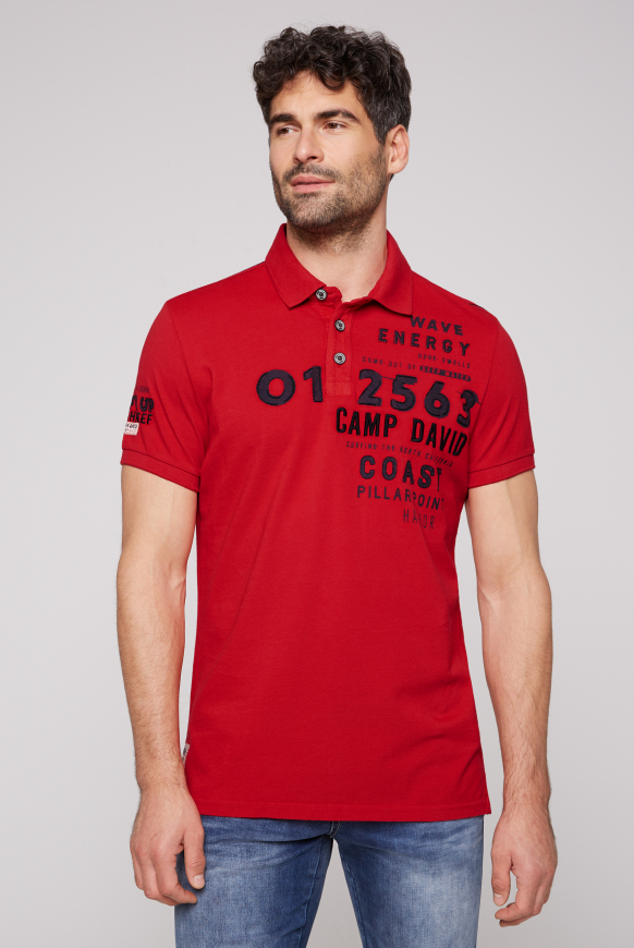 CAMP DAVID Polo tričko z pike s potisky a výšivkami - mission red, Mise červená
CAMP DAVID Polo tričko z pike s potisky a výšivkami - mission red, Mise červená