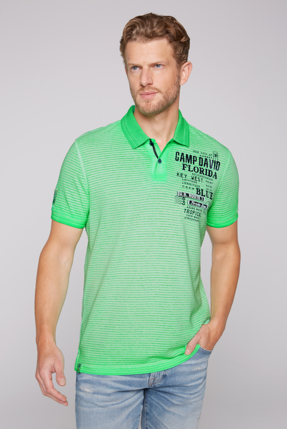 CAMP DAVID Polo tričko s pruhovaným vzorem a artworky - electric green, Elektrická zelená
CAMP DAVID Polo tričko s pruhovaným vzorem a artworky - electric green, Elektrická zelená