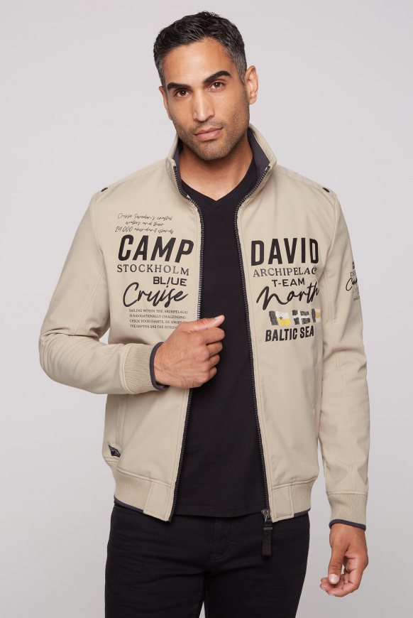 CAMP DAVID Softshellova bunda ve stylu bombera s artworky - neutral beige, Hnědý
CAMP DAVID Softshellova bunda ve stylu bombera s artworky - neutral beige, Hnědý