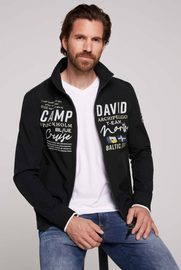 CAMP DAVID Softshellova bunda ve stylu bombera s artworky - black, Černý
CAMP DAVID Softshellova bunda ve stylu bombera s artworky - black, Černý