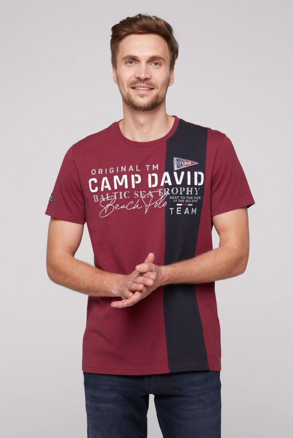 CAMP DAVID Tričko s barevnými bloky a artworkem - burgundy, Burgundské
CAMP DAVID Tričko s barevnými bloky a artworkem - burgundy, Burgundské