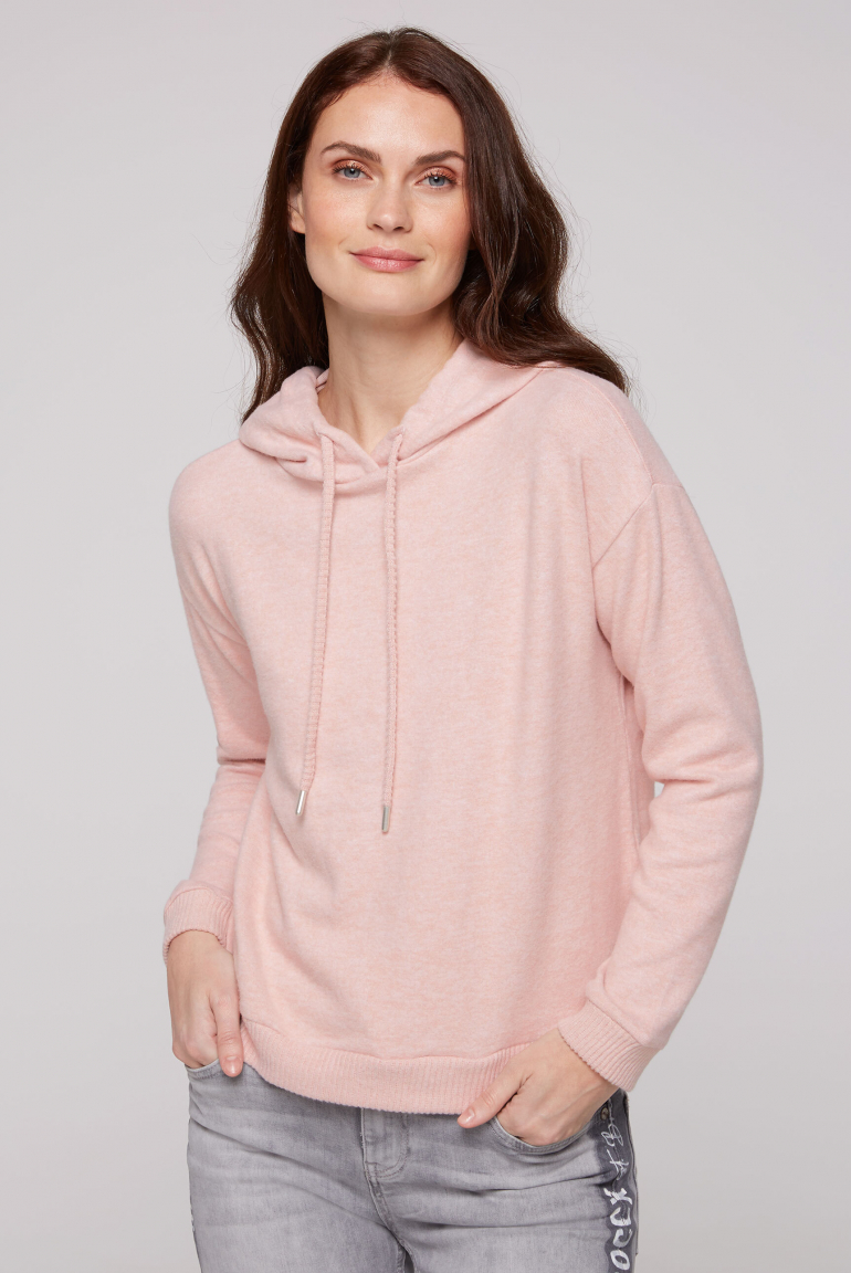 SOCCX Basic mikina s kapuci z flaušoveho upletu - rose blush, Ruměnec růže
SOCCX Basic mikina s kapuci z flaušoveho upletu - rose blush, Ruměnec růže