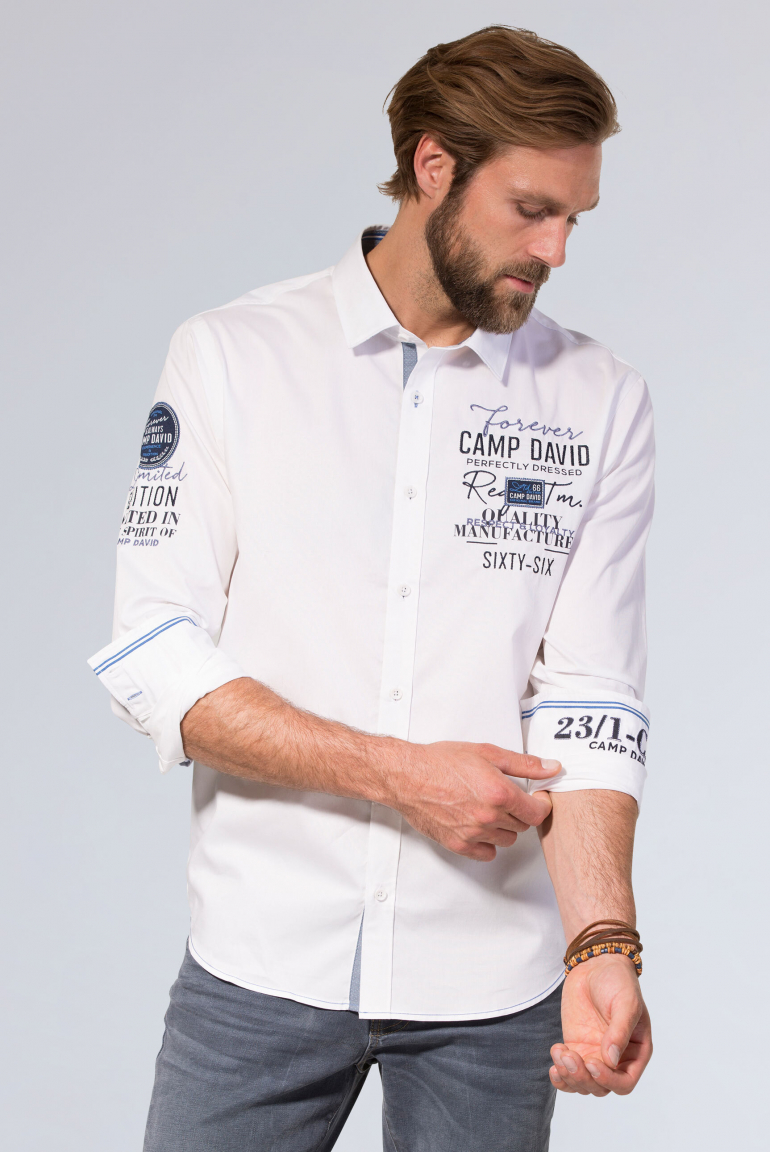 CAMP DAVID Košile s tkanou strukturou a artworky, regular fit - opticwhite, Optická bílá
CAMP DAVID Košile s tkanou strukturou a artworky, regular fit - opticwhite, Optická bílá