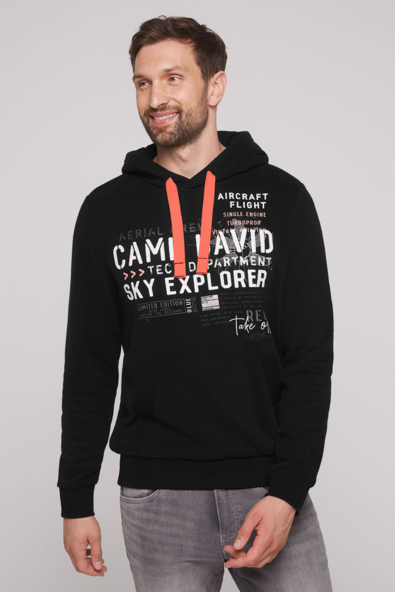 CAMP DAVID Mikina s kapuci, artworkem a klokani kapsou - black, Černá
CAMP DAVID Mikina s kapuci, artworkem a klokani kapsou - black, Černá