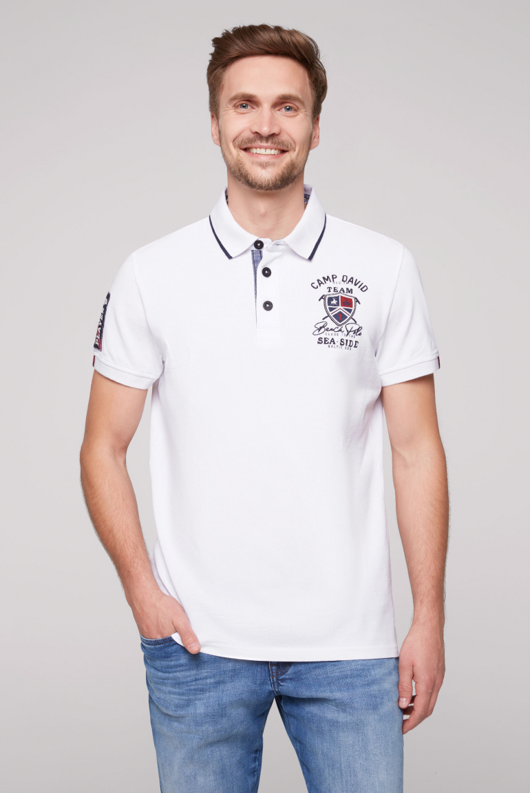 CAMP DAVID Polo tričko z pike se značkovými našivkami a výšivkami - opticwhite, Bílý
CAMP DAVID Polo tričko z pike se značkovými našivkami a výšivkami - opticwhite, Bílý