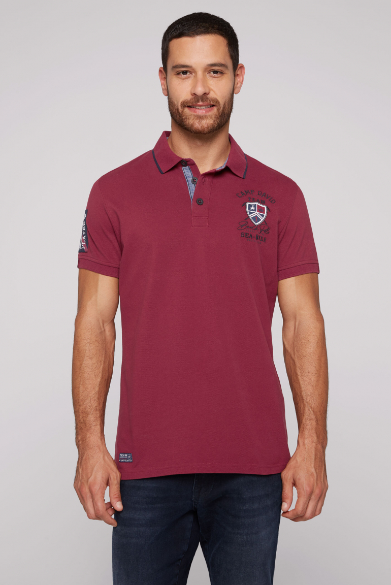 CAMP DAVID Polo tričko z pike se značkovými našivkami a výšivkami - burgundy, Burgundské
CAMP DAVID Polo tričko z pike se značkovými našivkami a výšivkami - burgundy, Burgundské