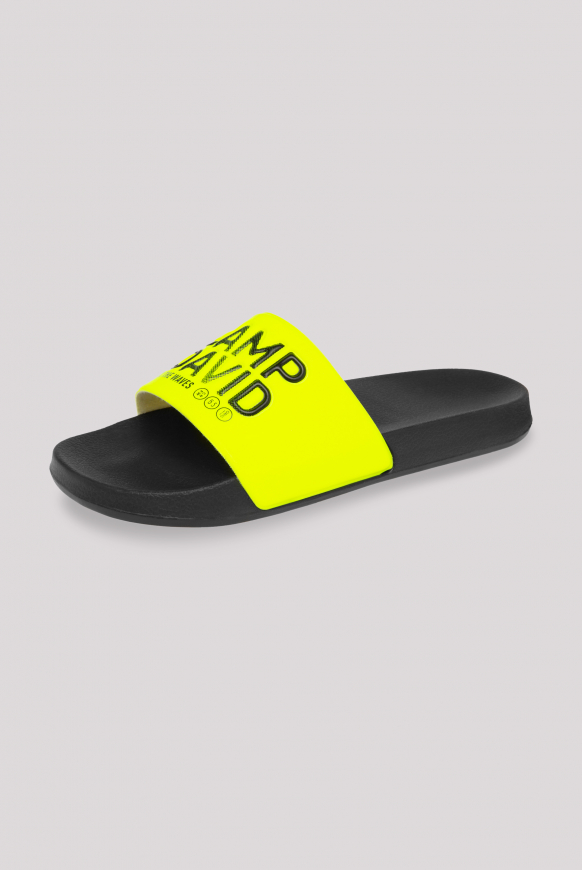 

CAMP DAVID Plažove pantofle s artworkem loga - neon lime, Neonová limetka