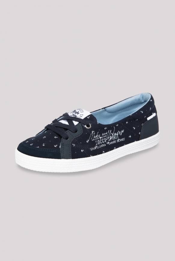 

SOCCX Platěne baleriny s celoplošným potiskem - blue navy, Modré námořnictvo