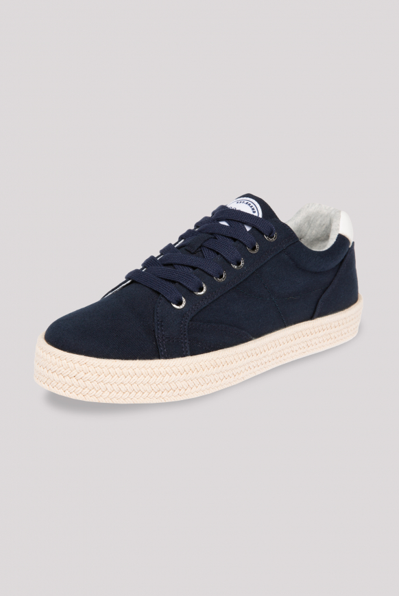 

SOCCX Platěne tenisky na platformě s textilni siťovinou - blue navy, Modrý