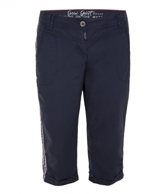

SOCCX Capri kalhoty s pruhy na bocich - deep blue, Tmavě modrá
