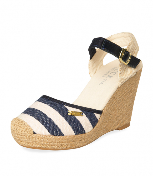 

SOCCX Espadrilky s klinovým podpatkem - ivory, Bílý