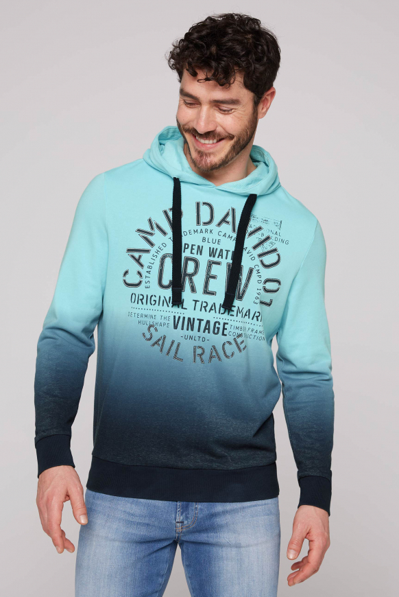 

CAMP DAVID Mikina s kapuci, barevným přechodem a artworkem loga - coast blue / blue navy, Pobřežní modrá / modrá námořnická