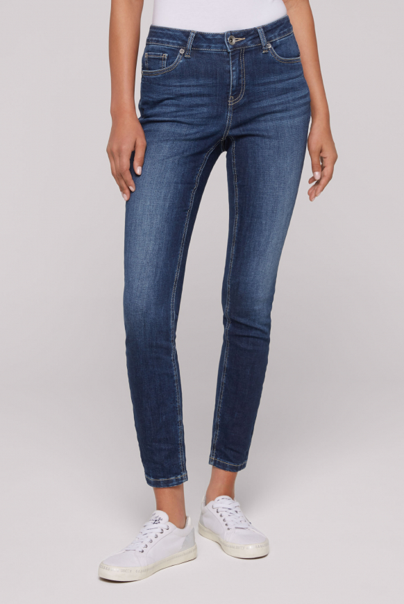 

SOCCX Džiny PU:SH střihu slim fit - deep blue |  | 30, Tmavě modrá