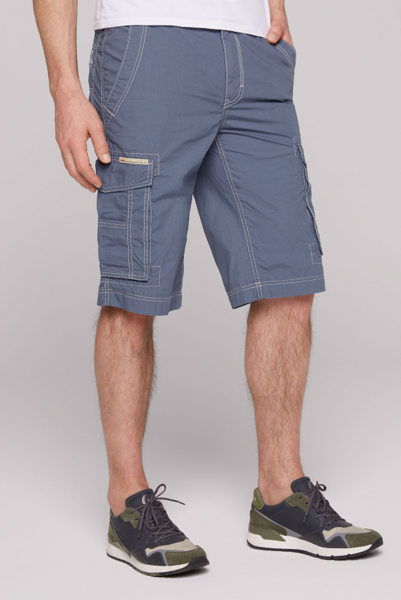 

CAMP DAVID Lehke cargo šortky s potiskem značky - lazy blue, Modrý