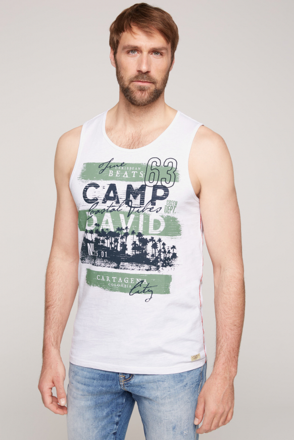 

CAMP DAVID Natělnik  tištěným artworkem - opticwhite, Bílý