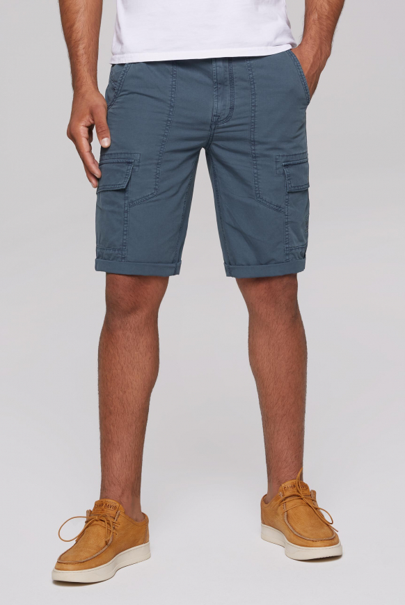 

CAMP DAVID Cargo šortky z ripstopu - lazy blue, Líná modrá