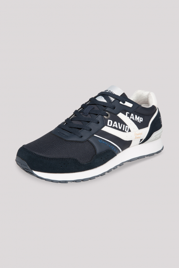

CAMP DAVID Tenisky retro stylu s artworkem loga - blue navy, Modrý