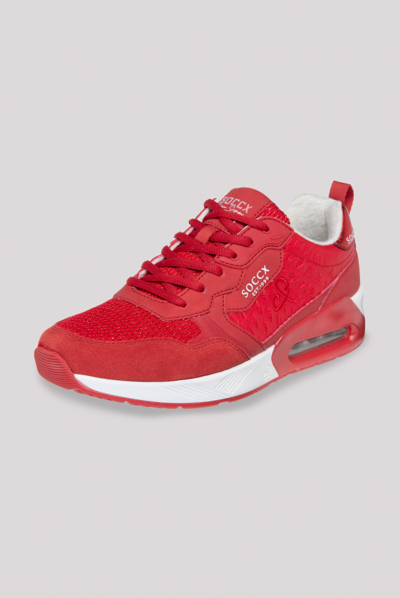 

SOCCX Tenisky z tonove směsi materialů - clear red, Červený