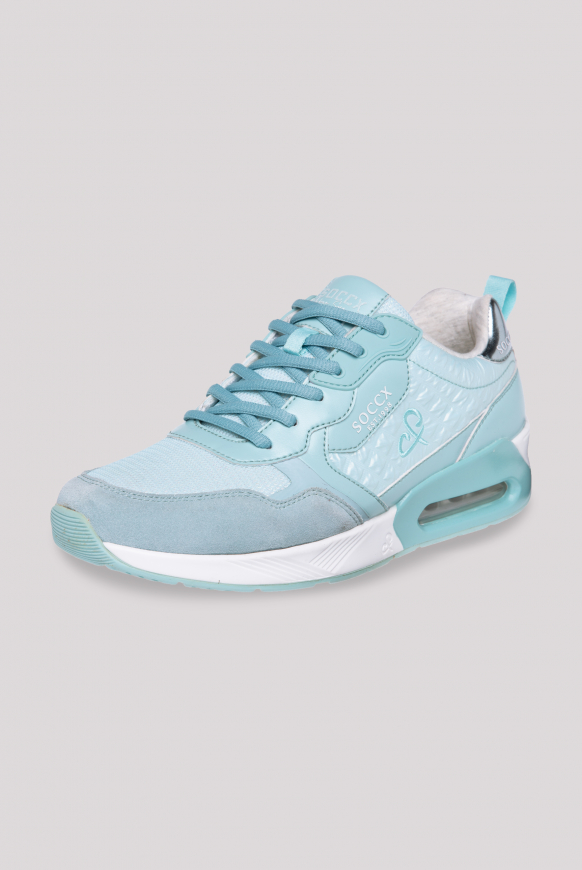 

SOCCX Tenisky z tonove směsi materialů - cool aqua, Modrý
