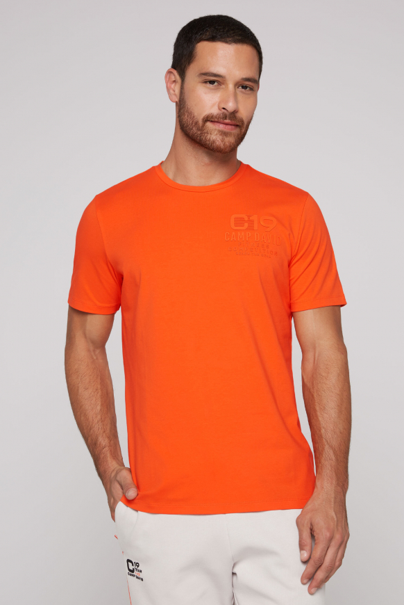 

CAMP DAVID Sportovni tričko  artworkem - signal orange, Oranžový