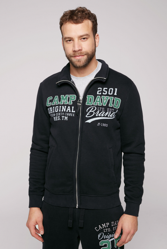 

CAMP DAVID Mikina s artworkem v retro stylu - black, Černý