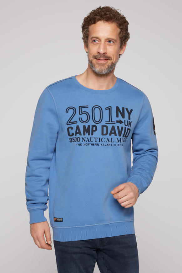 

CAMP DAVID Mikina s artworkem loga - sky blue, Modrý