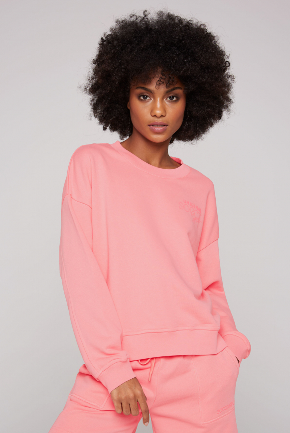 

SOCCX Mikina s potiskem na zadech - peachy rose, Broskvová růže