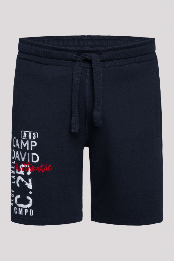 

CAMP DAVID Šortky z pružneho materialu s potisky loga - blue navy, Modré námořnictvo