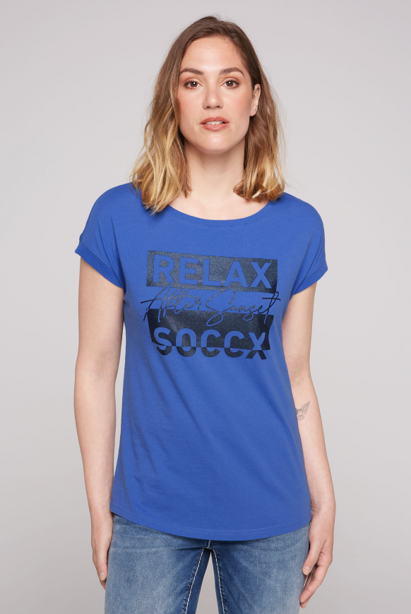 

SOCCX Tričko  glitrovým potiskem - heaven blue, Nebesky modrá