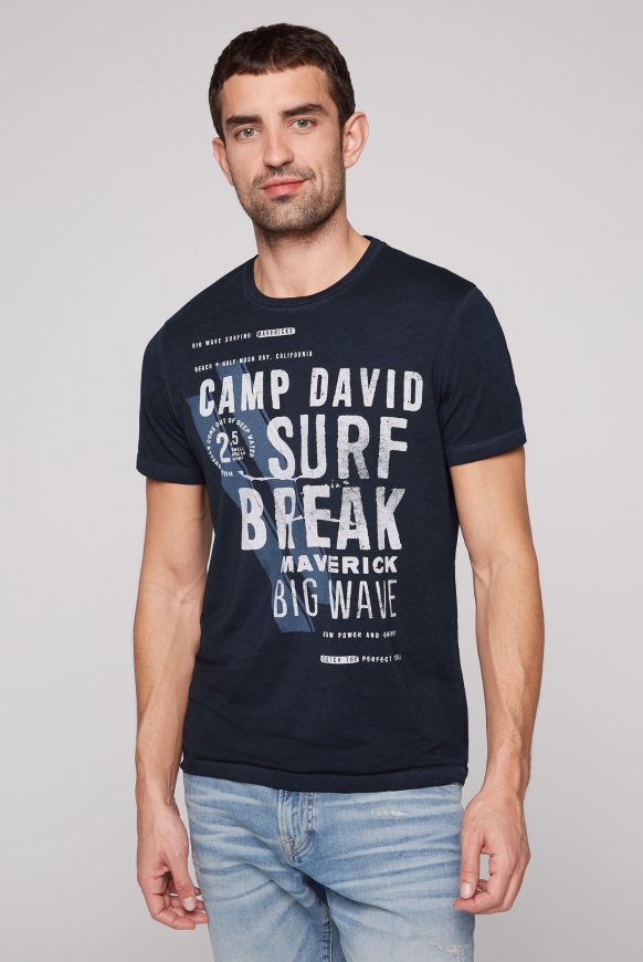 

CAMP DAVID Tričko s potiskem značky - blue navy, Modré námořnictvo