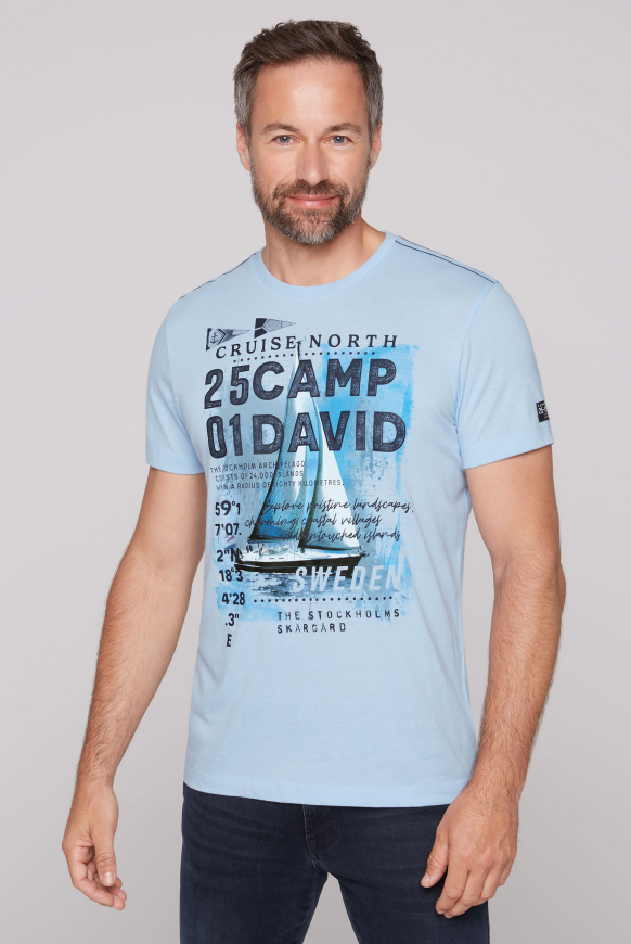 

CAMP DAVID Tričko s foto potiskem - summer blue, Modrý