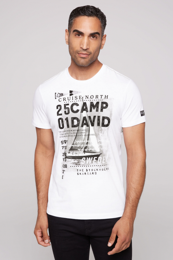 

CAMP DAVID Tričko s foto potiskem - opticwhite, Bílý