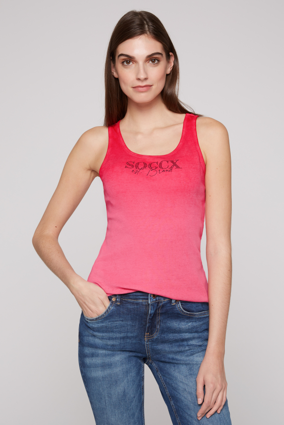

SOCCX Tilko s logem z ozdobných kaminků - clear red, Jasně červená