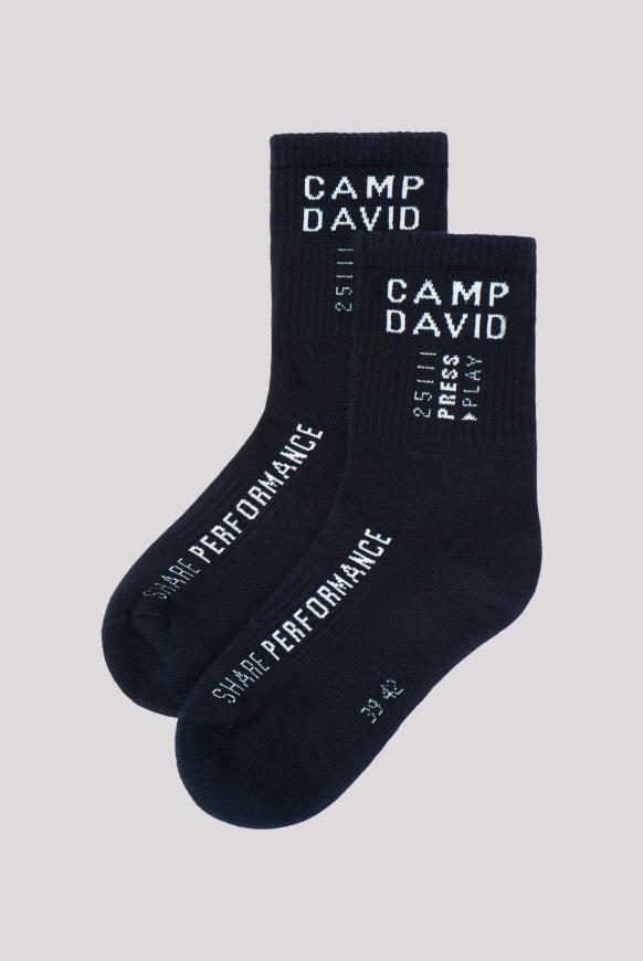 Tenisové ponožky s intarzovaným logem, dvojbalení 