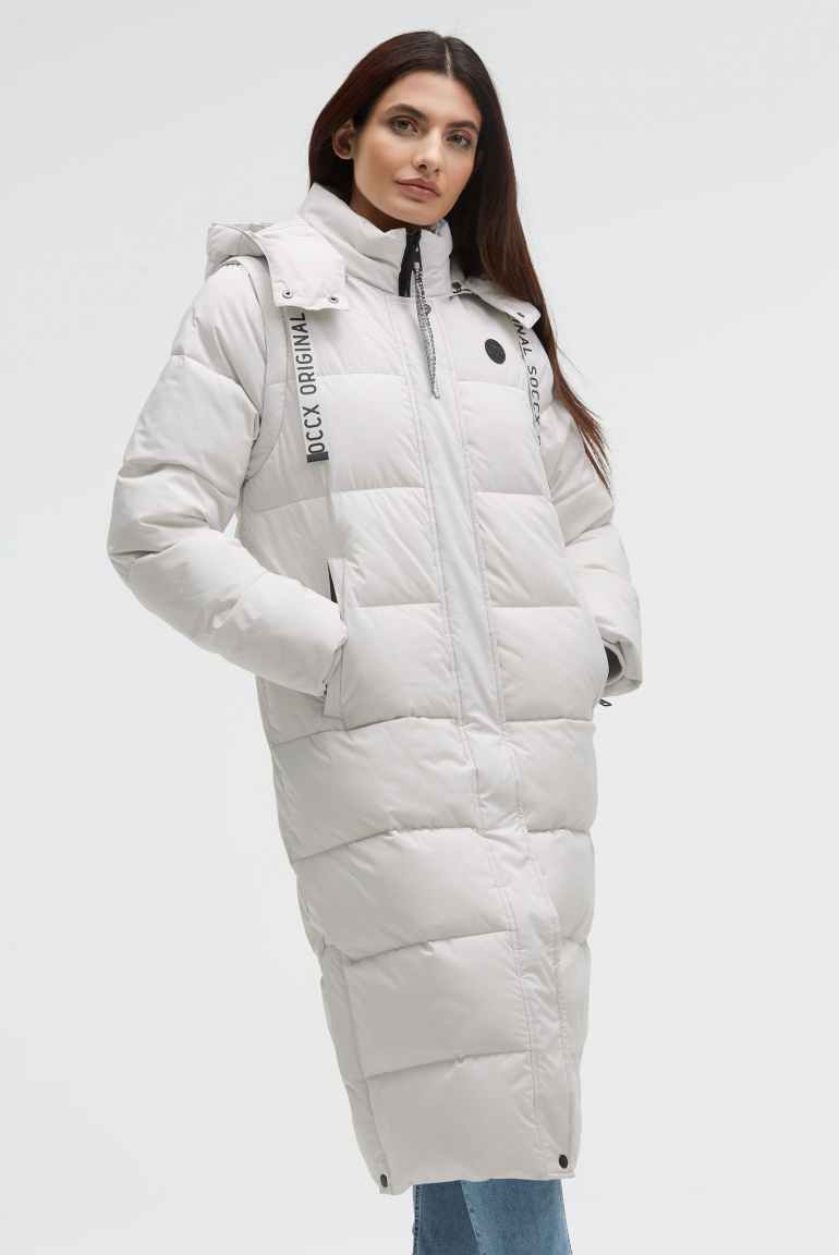 Prošívaný kabát a vesta 2v1 