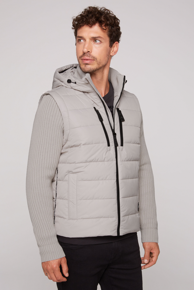 

CAMP DAVID Prošivana vesta 2 v 1 s odepinacimi rukavy - light grey, Šedý
