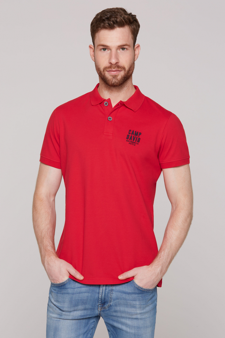 Basic polo tričko z piké s výšivkou loga 