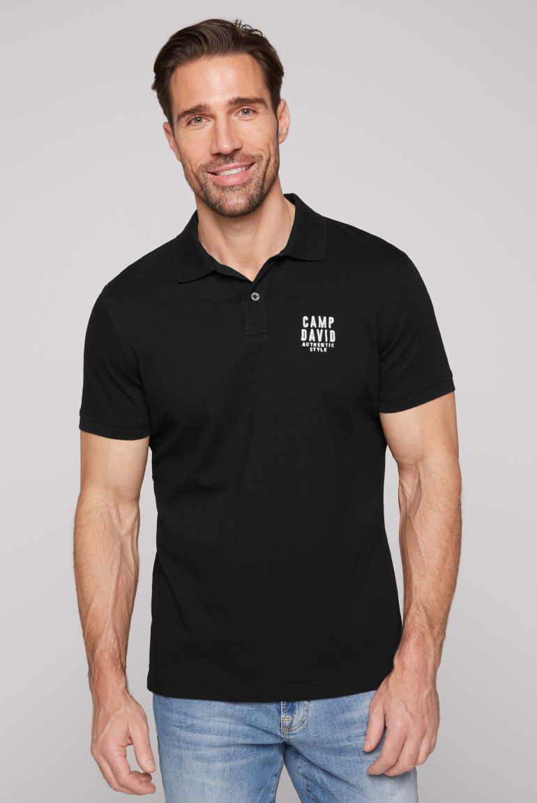 Basic polo tričko z piké s výšivkou loga 