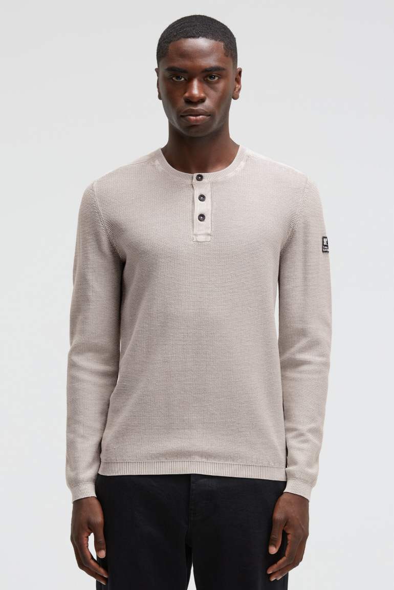

CAMP DAVID Henley-Pullover Stone Washed - light grey, Šedý