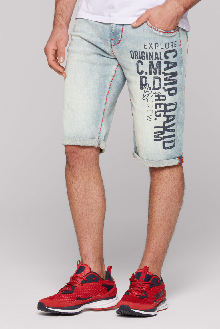 Džínové kraťasy RO:BI Slim Fit 