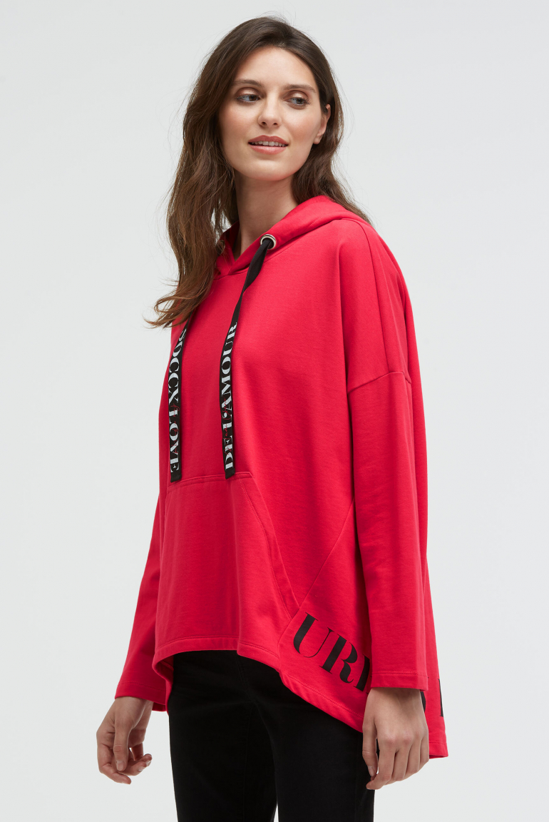 Oversized mikina s potiskem loga 