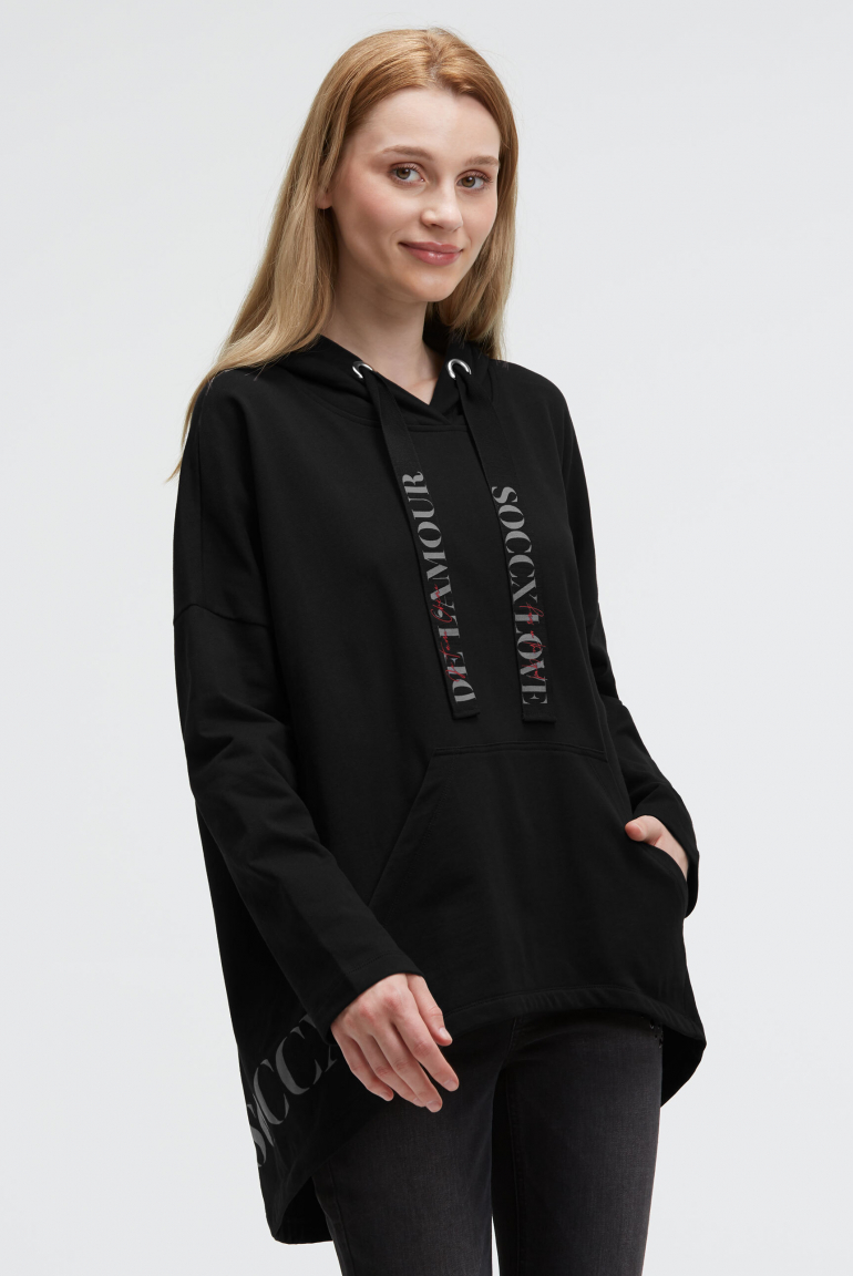 Oversized mikina s potiskem loga 