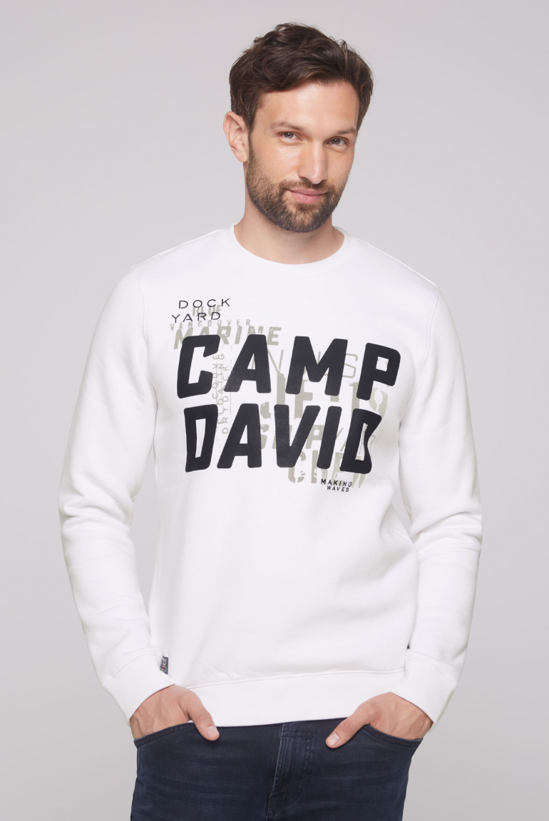 

CAMP DAVID Mikina s potiskem loga - opticwhite, Bílý