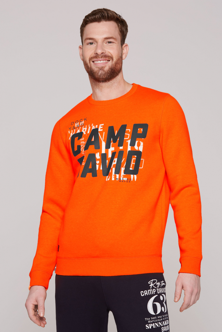 

CAMP DAVID Mikina s potiskem loga - speed orange, Oranžový
