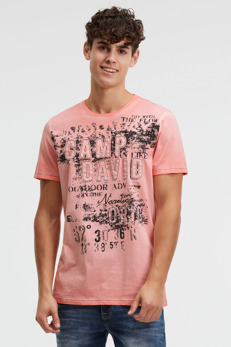 Tričko ve vintage vzhledu s aplikacemi loga