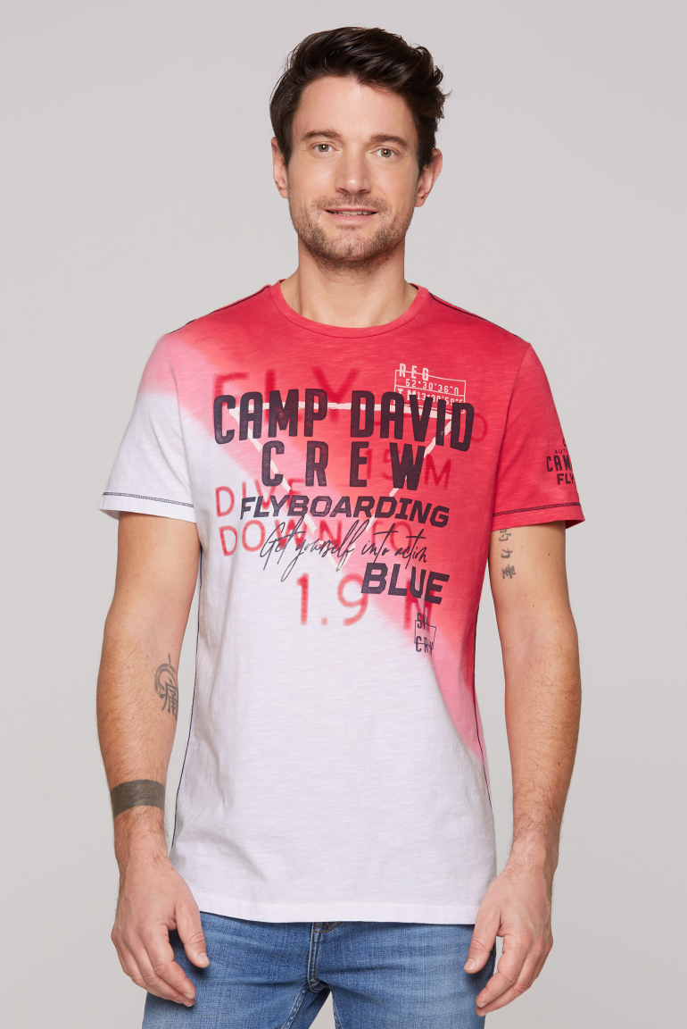 Tričko s diagonálním dip-dye efektem 