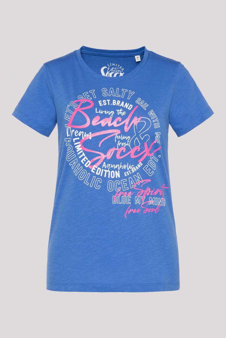 

SOCCX Tričko s potiskem loga - pool blue, Bazénová modrá