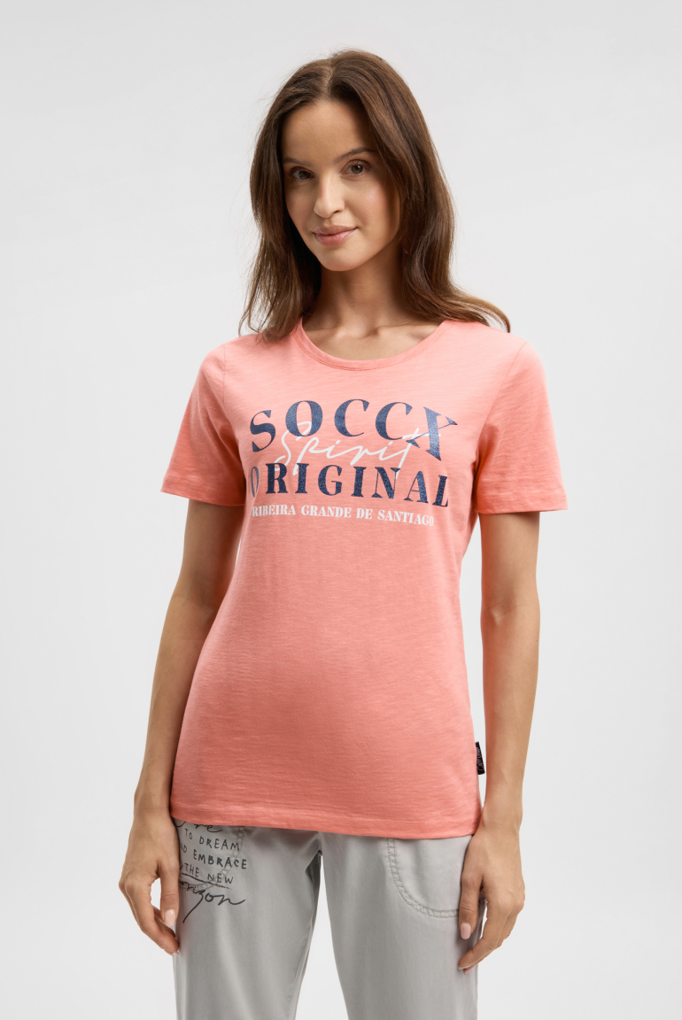 Tričko s kulatým výstřihem a potiskem 