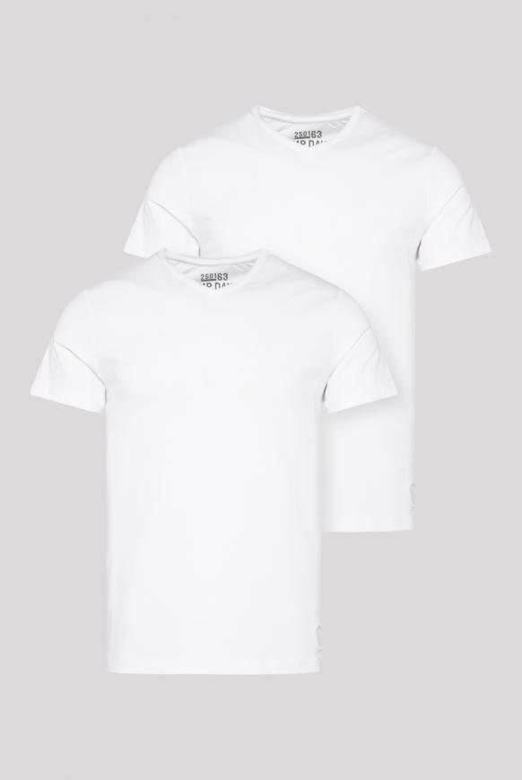 Basic tričko s výstřihem do V, balení po 2 kusech 