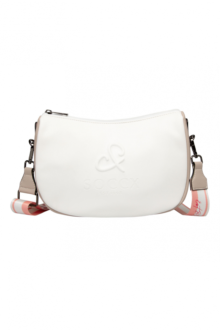 Barevná crossbody kabelka s módním popruhem 